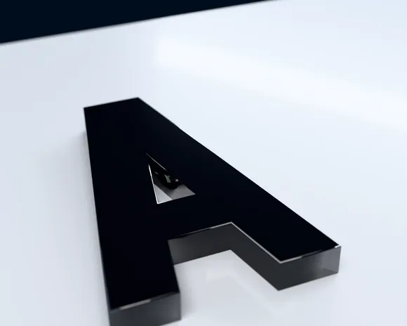 Close-up of a sharp, flat-topped 4D acrylic character